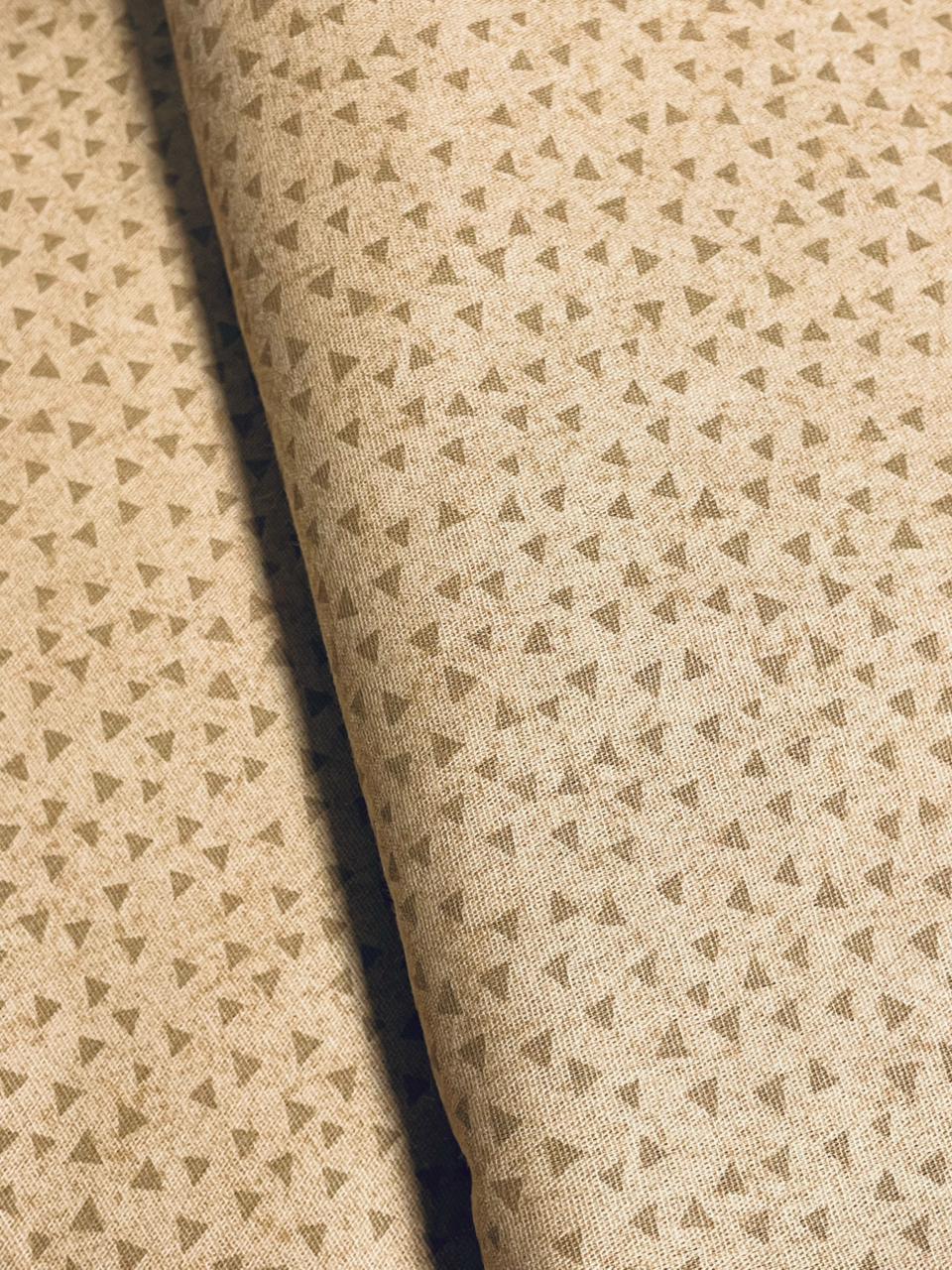 Tricoline 100% Algodón - TT102 Tinto Triangulos Capuccino (50 x 150)