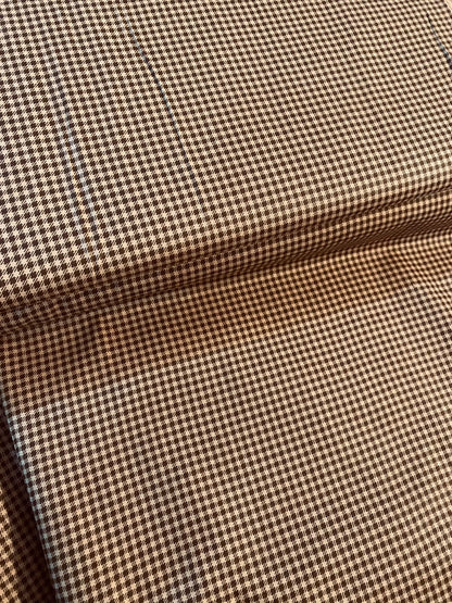 Tricoline 100% Algodón - TT020 Tinto Cuadrille cafe (50 x 150)