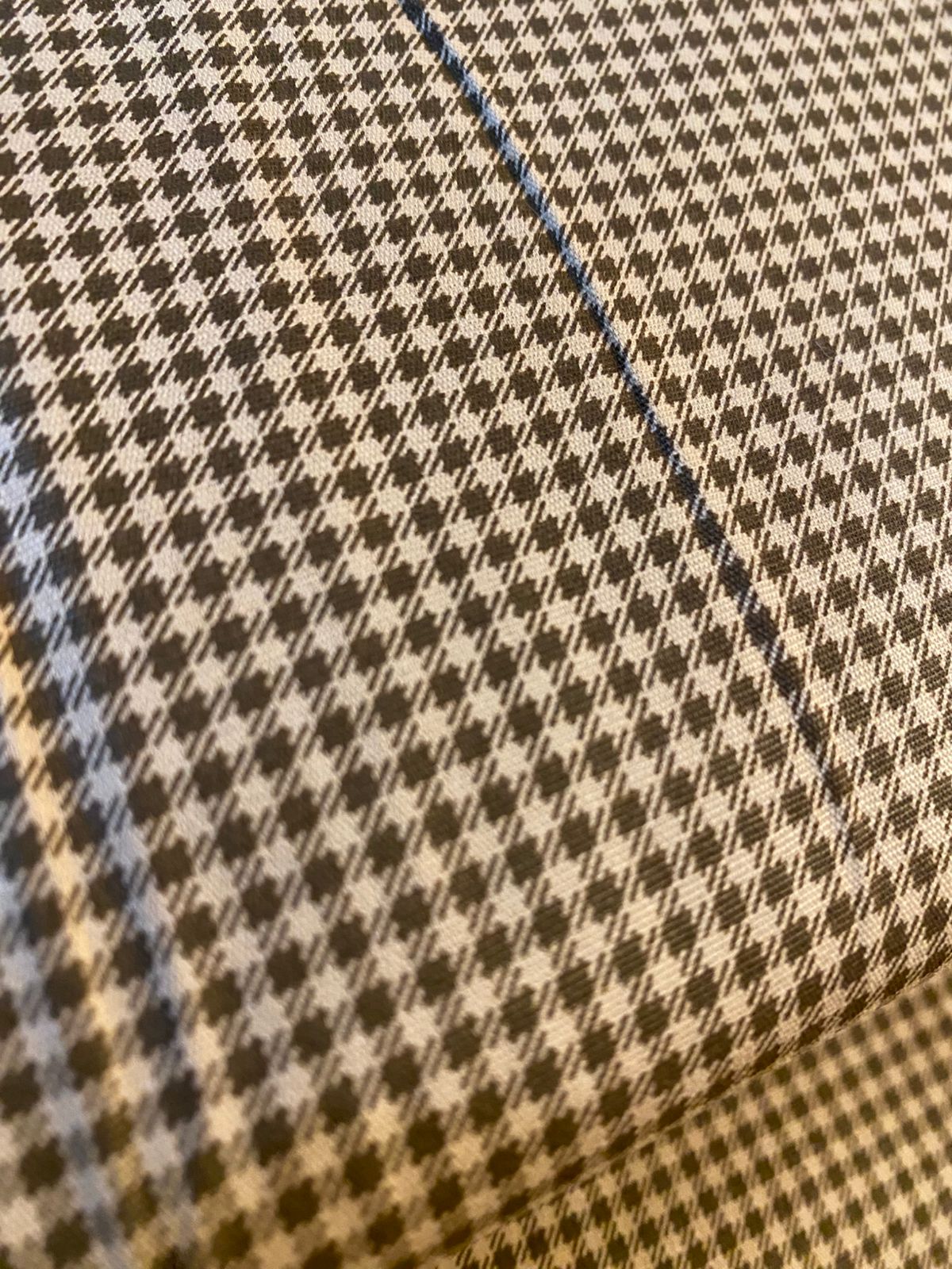 Tricoline 100% Algodón - TT020 Tinto Cuadrille cafe (50 x 150)