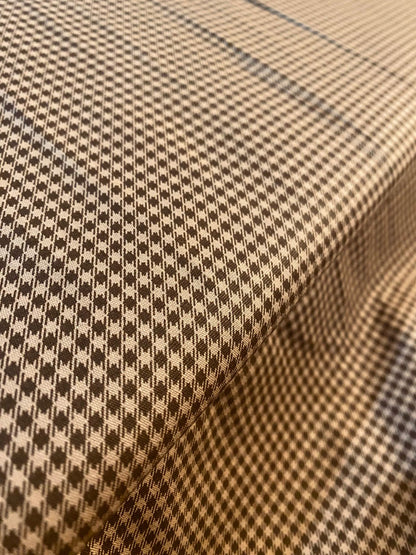 Tricoline 100% Algodón - TT020 Tinto Cuadrille cafe (50 x 150)