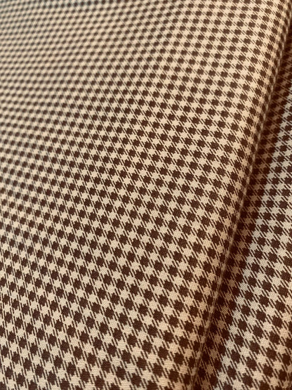 Tricoline 100% Algodón - TT020 Tinto Cuadrille cafe (50 x 150)