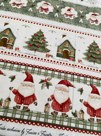 Tricoline 100% Algodón - CN027 Cenefas Navidad Fuxicos (50 x 150)