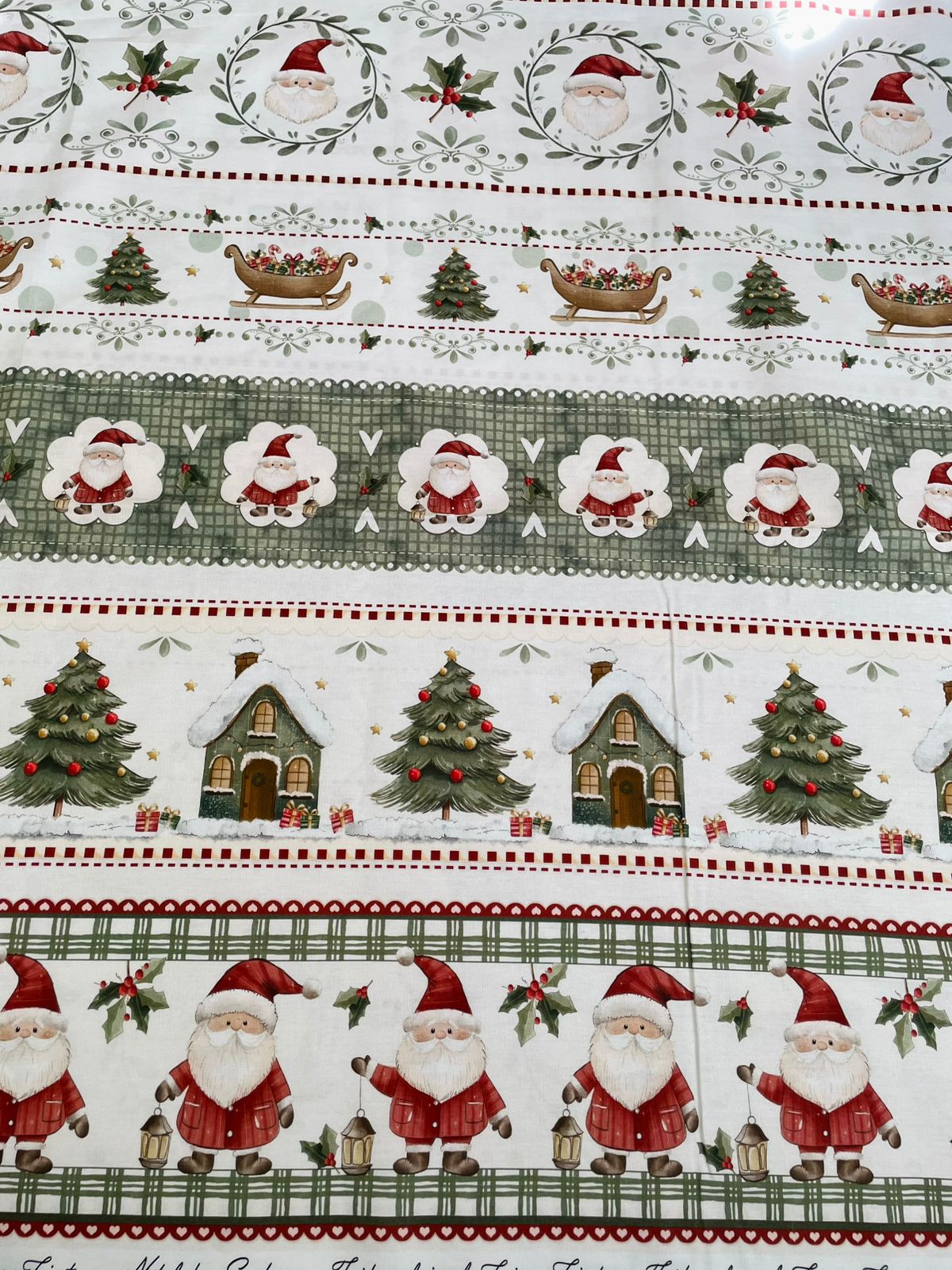 Tricoline 100% Algodón - CN027 Cenefas Navidad Fuxicos (50 x 150)