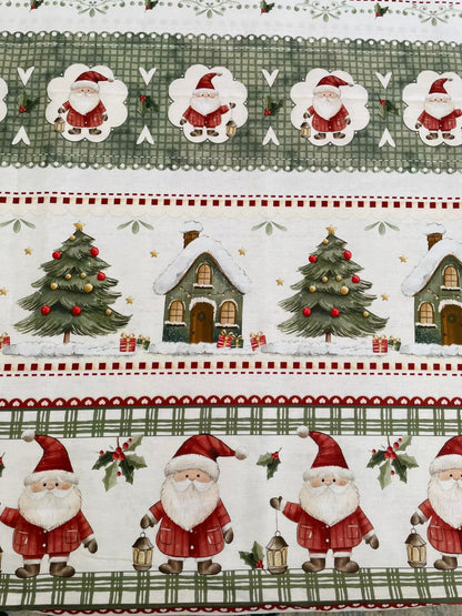 Tricoline 100% Algodón - CN027 Cenefas Navidad Fuxicos (50 x 150)