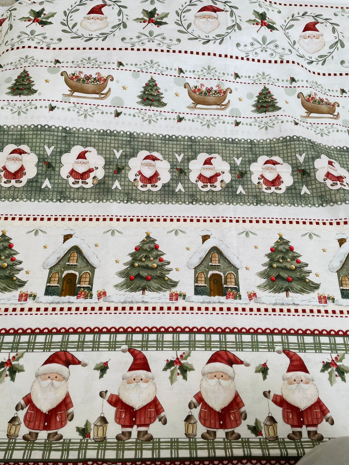 Tricoline 100% Algodón - CN027 Cenefas Navidad Fuxicos (50 x 150)