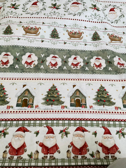 Tricoline 100% Algodón - CN027 Cenefas Navidad Fuxicos (50 x 150)