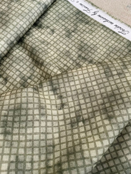 Tricoline 100% Algodón - NV021 Navidad Cuadrille Verde Fuxicos (50 x 150)