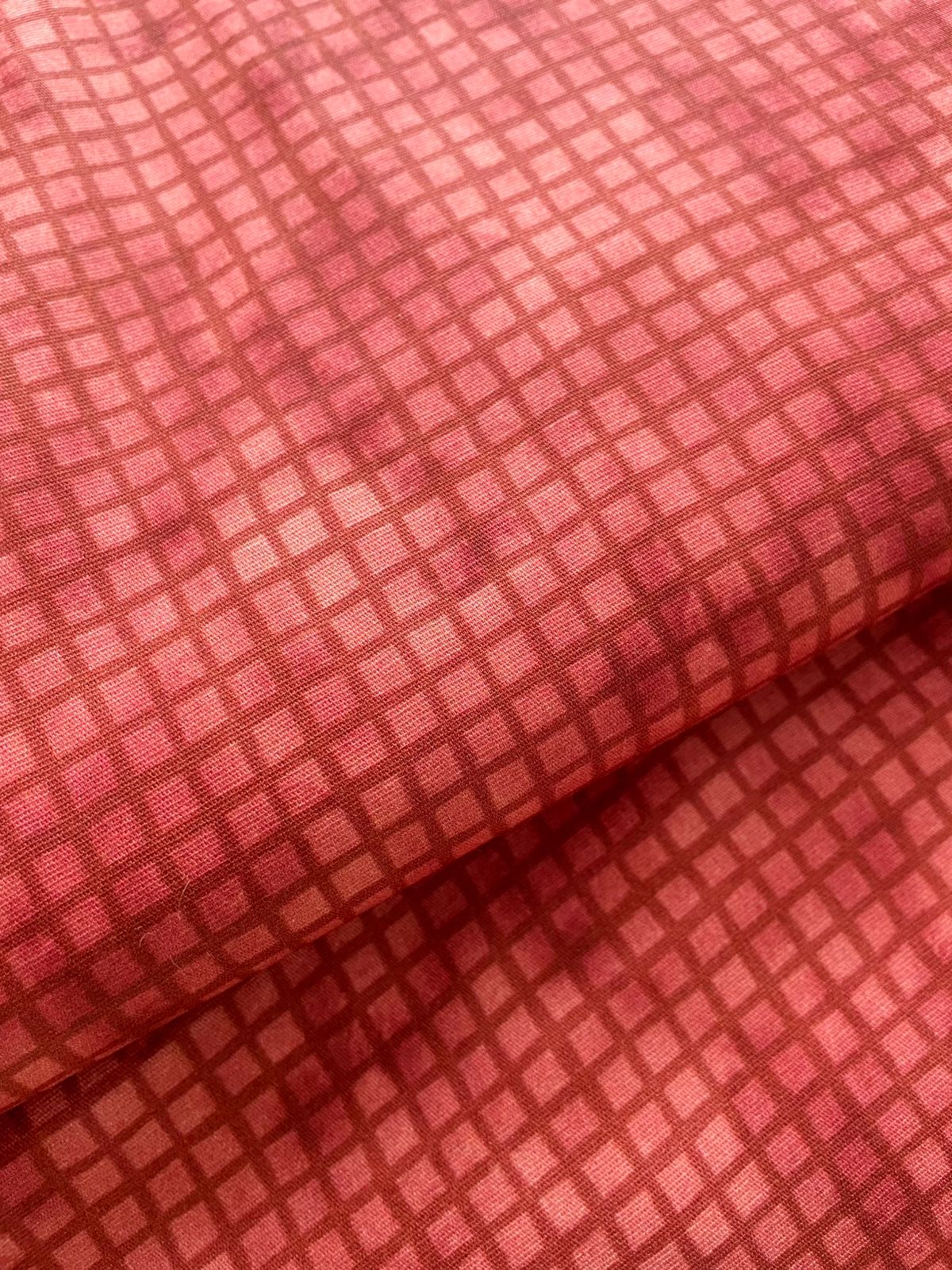 Tricoline 100% Algodón - NV020 Navidad Cuadrille Rojo Fuxicos (50 x 150)