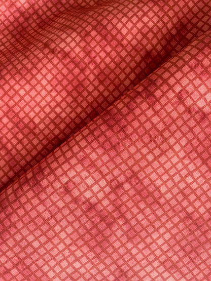 Tricoline 100% Algodón - NV020 Navidad Cuadrille Rojo Fuxicos (50 x 150)