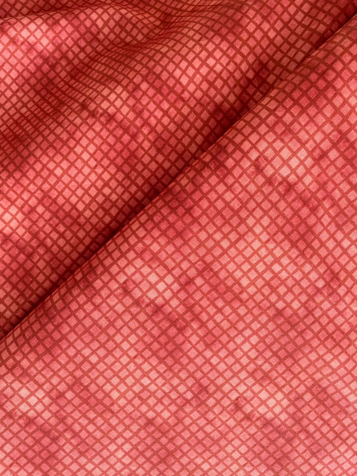 Tricoline 100% Algodón - NV020 Navidad Cuadrille Rojo Fuxicos (50 x 150)