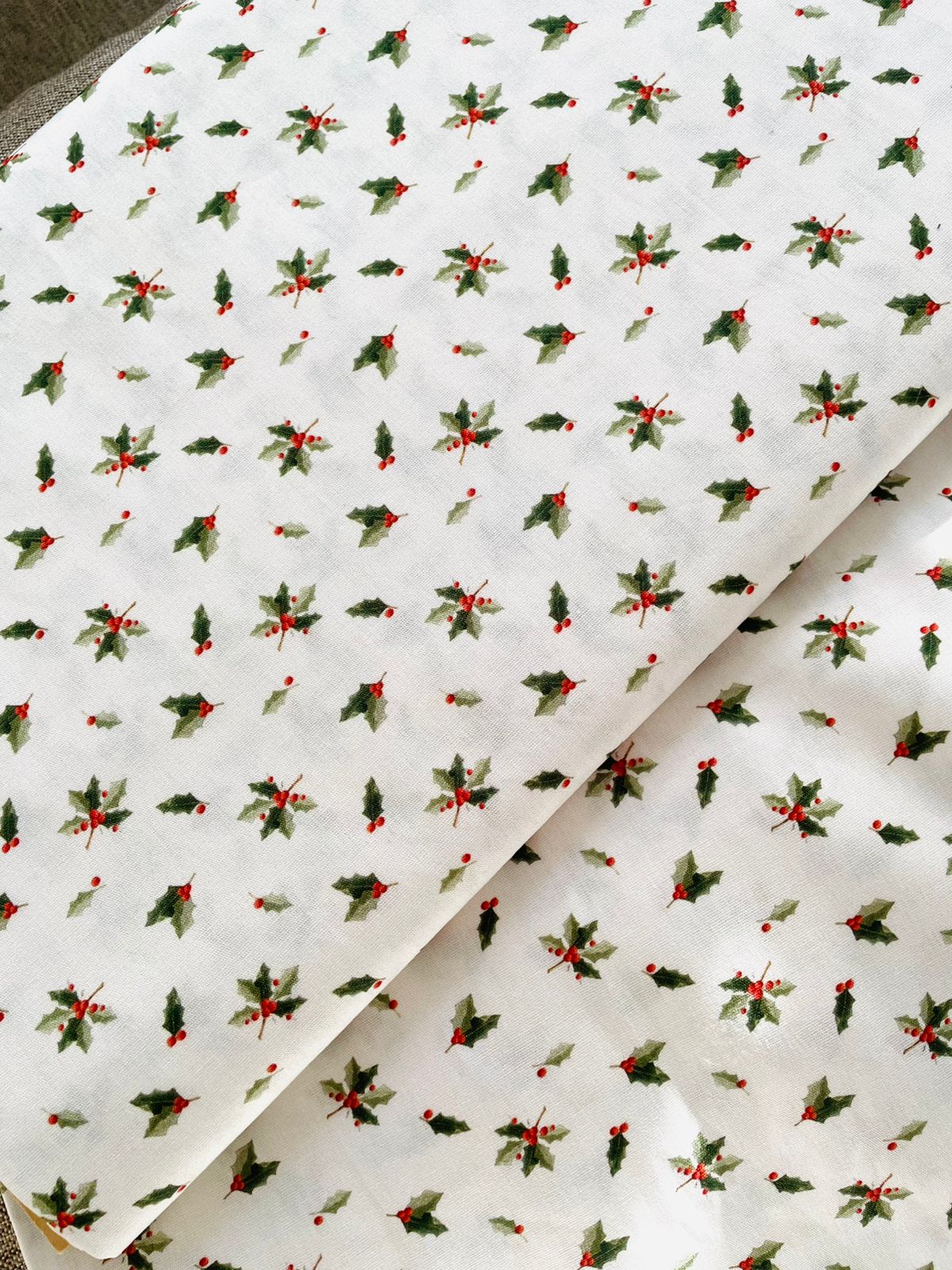 Tricoline 100% Algodón - NV022 Navidad Hojitas Fuxicos (50 x 150)