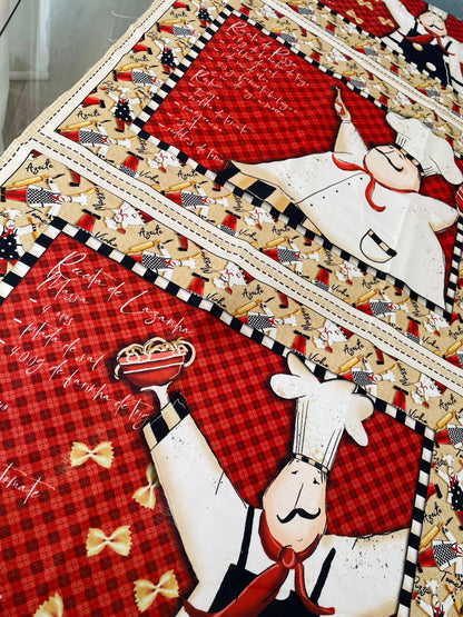 Tricoline 100% Algodón  - PT039 Patrón Individual Chef (50 x 150)