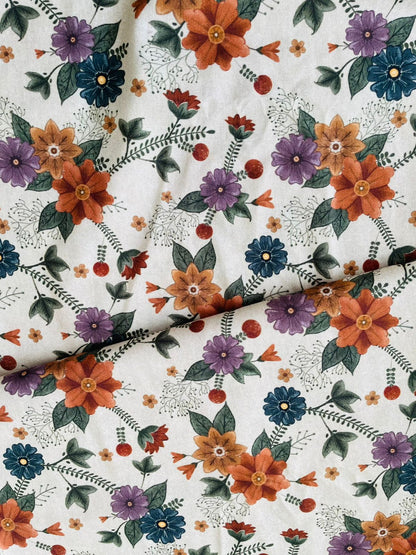 Tricoline 100% Algodón - EX049 Exclusiva Floral Macetero (50 x 150)