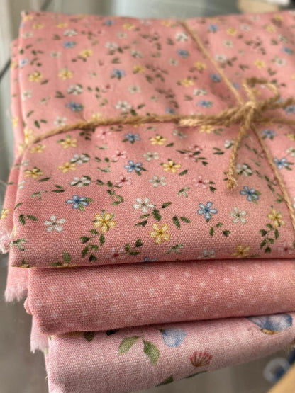 Tricoline 100% Algodón  - CP037 PACK  - Compose Rosa (3 telas de 50 x 150 cada)