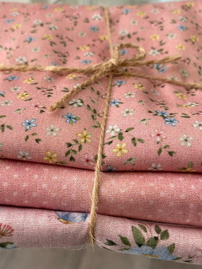 Tricoline 100% Algodón  - CP037 PACK  - Compose Rosa (3 telas de 50 x 150 cada)