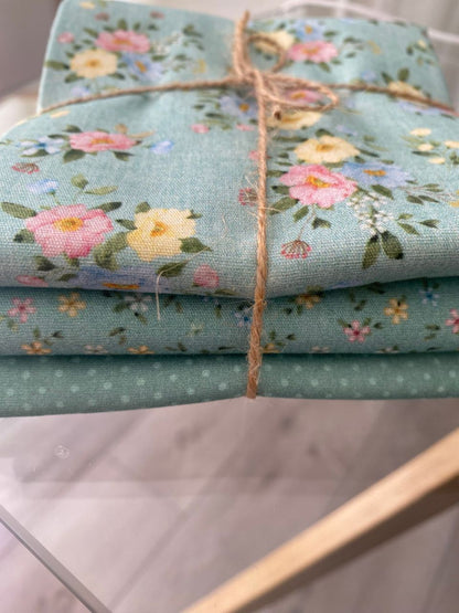 Tricoline 100% Algodón  - CP036 PACK - Compose Verde (3 telas de 50 x 150 cada)