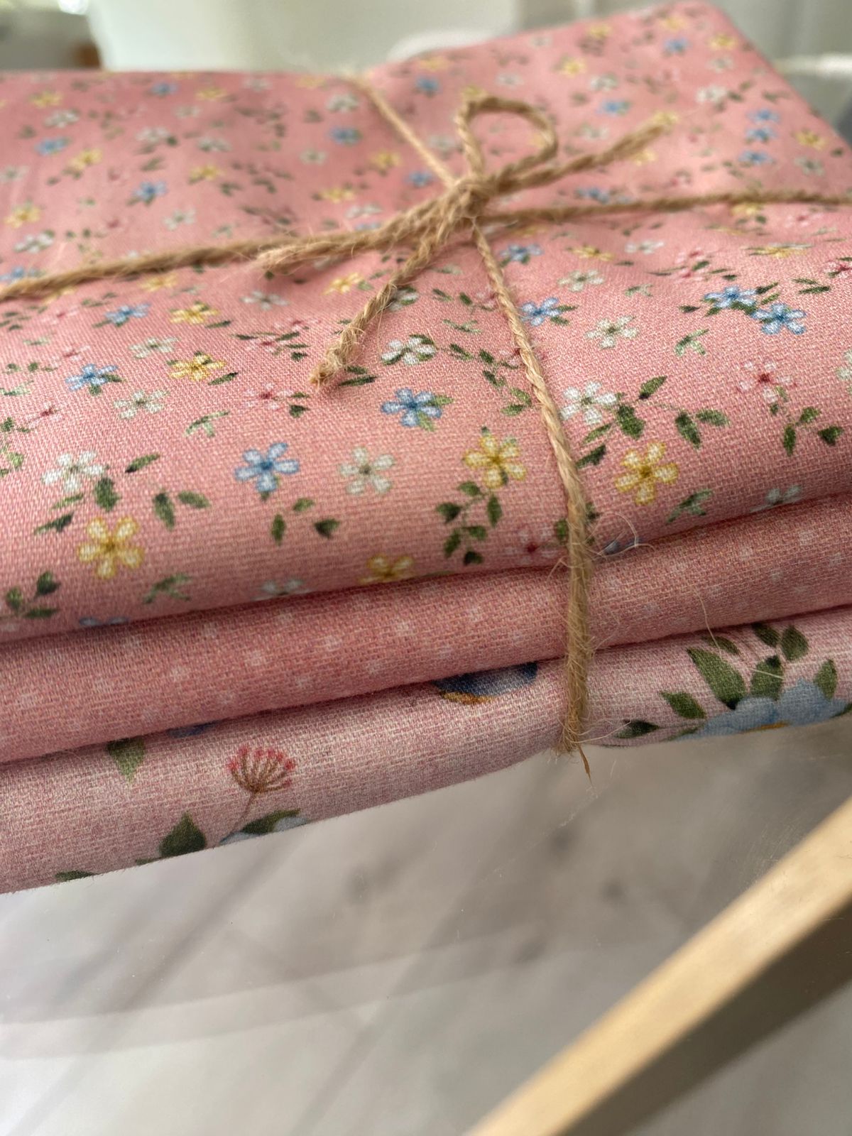 Tricoline 100% Algodón  - CP037 PACK  - Compose Rosa (3 telas de 50 x 150 cada)