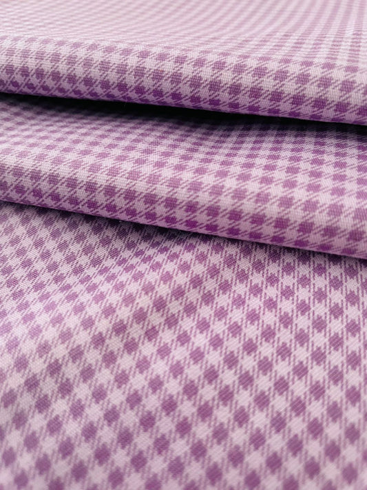 Tricoline 100% Algodón - TT106 Tinto Cuadrille morado (50 x 150)