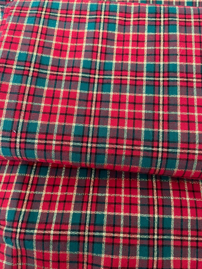 Tricoline 100% Algodón - NV015 Navidad Cuadrille dorado (50 x 150)