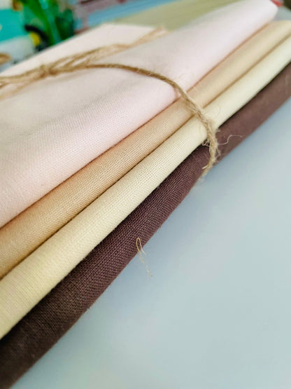 Tricoline 100% Algodón  - PK013 PACK PIEL DE MUÑECA 30 cm