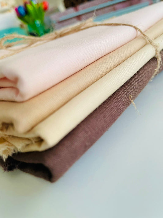 Tricoline 100% Algodón  - PK013 PACK PIEL DE MUÑECA 30 cm