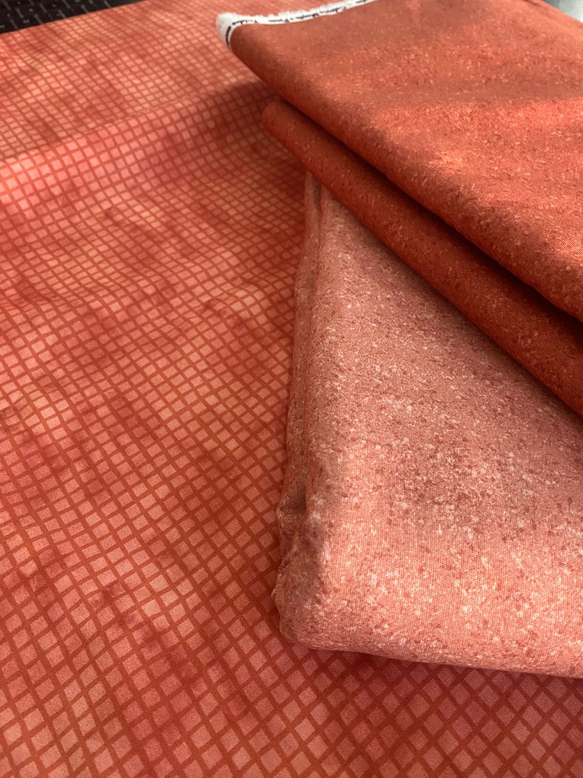 Tricoline 100% Algodón - EX062 Cuadrille Guava (50 x 150)