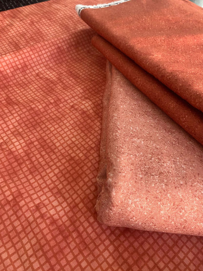 Tricoline 100% Algodón - EX062 Cuadrille Guava (50 x 150)