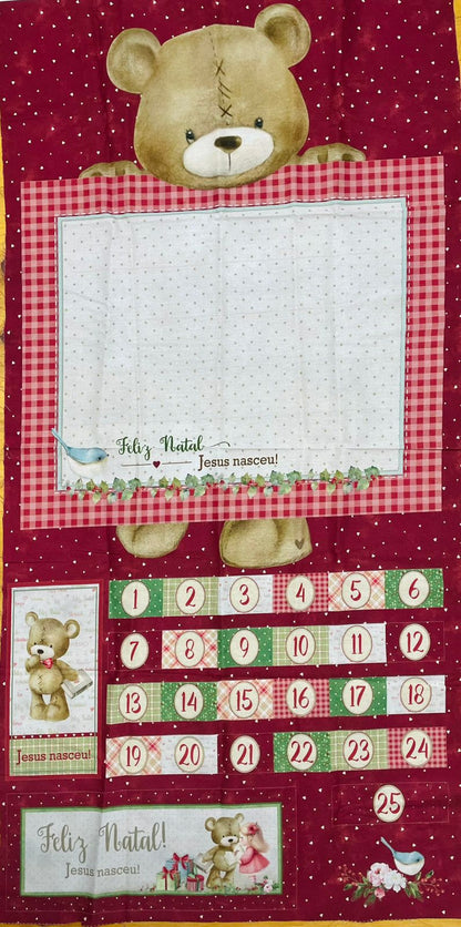 Tricoline 100% Algodón - NV012 Navideño Calendario Advento (50 x 100)