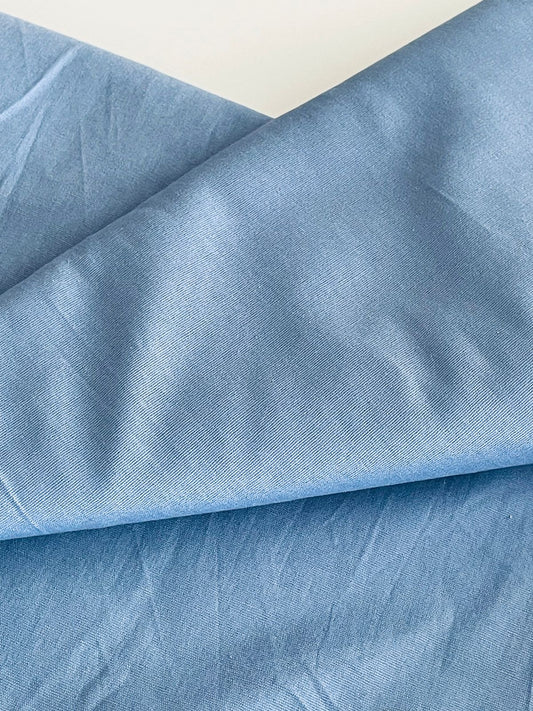 Tricoline 100% Algodón - TT108 Tinto liso azul grisáceo (50 x 150)