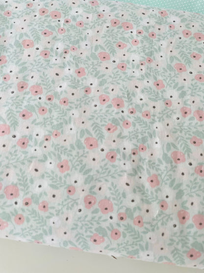 Tricoline 100% Algodón - TT028 Tinto Floral Rosa FM (50 x 150)