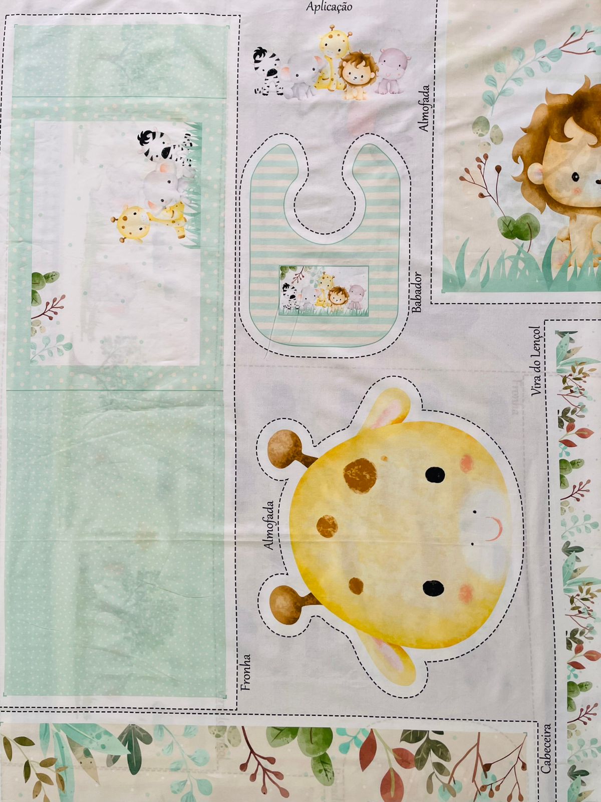 Tricoline 100% Algodón  - PT098 Patrón Panel kit Cuna Animalitos (99 x 150)