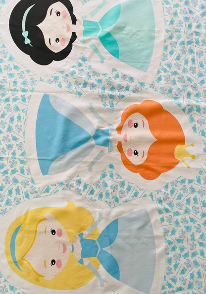 Tricoline 100% Algodón  - PT101 Patrón PANEL 5 PRINCESAS (50 x 150)