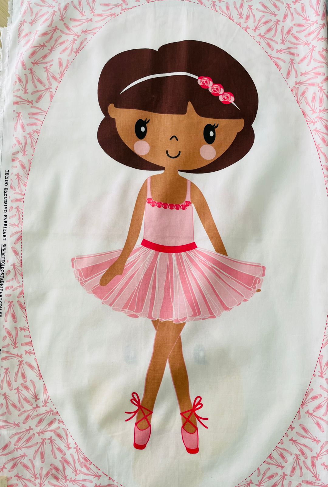 Tricoline 100% Algodón  - PT100 Patrón PANEL 4 BAILARINAS (50 x 150)