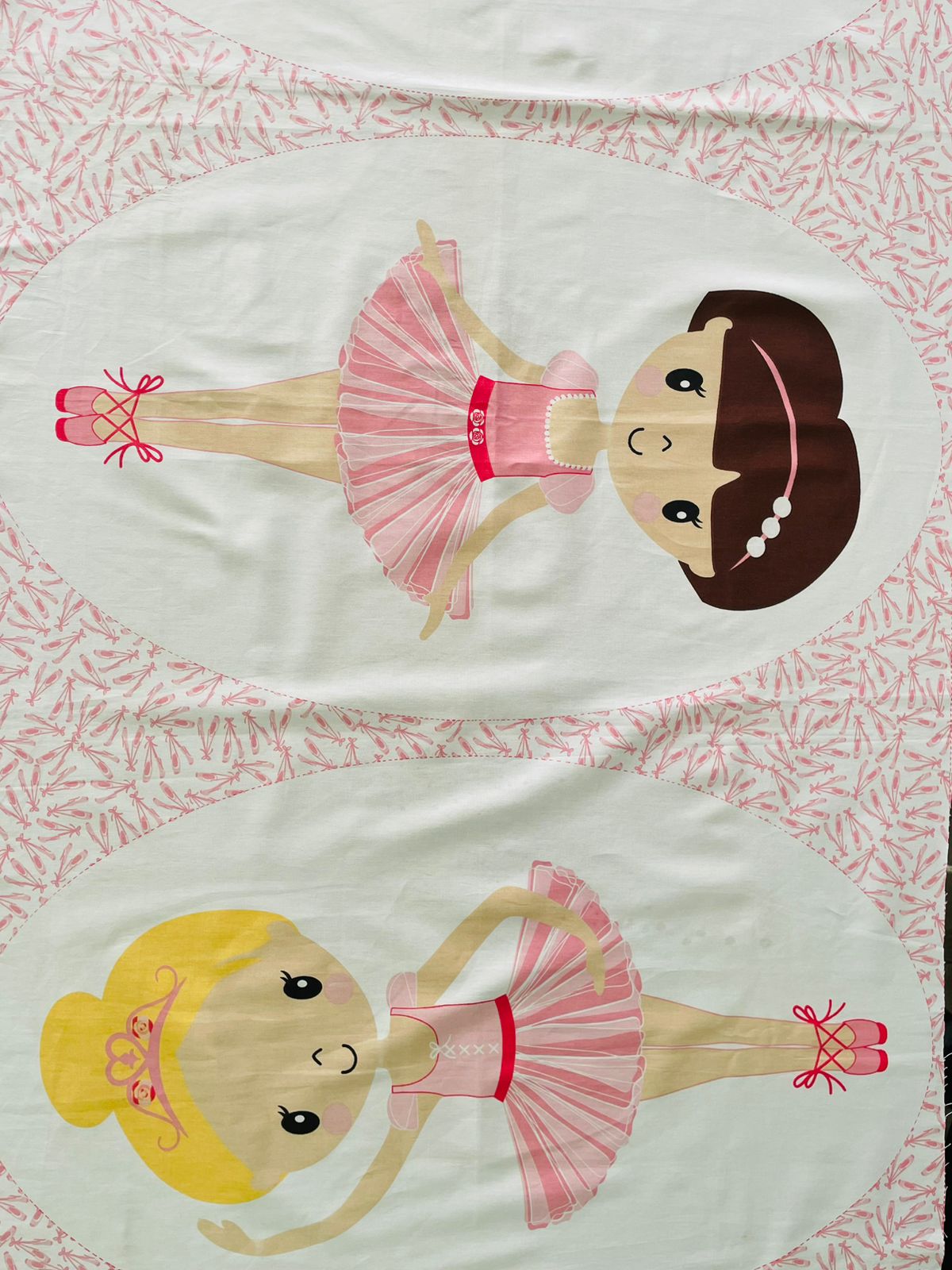 Tricoline 100% Algodón  - PT100 Patrón PANEL 4 BAILARINAS (50 x 150)