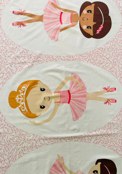 Tricoline 100% Algodón  - PT100 Patrón PANEL 4 BAILARINAS (50 x 150)