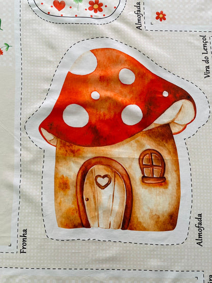 Tricoline 100% Algodón  - PT097 Patrón Panel kit Cuna chinita roja (99 x 150)