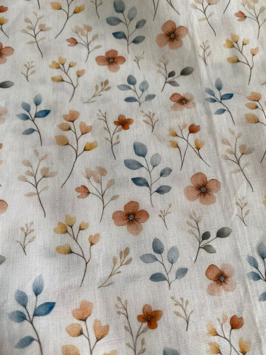Tricoline 100% Algodón - EX010 Exclusiva Florecitas Country 2 (50 x 150)