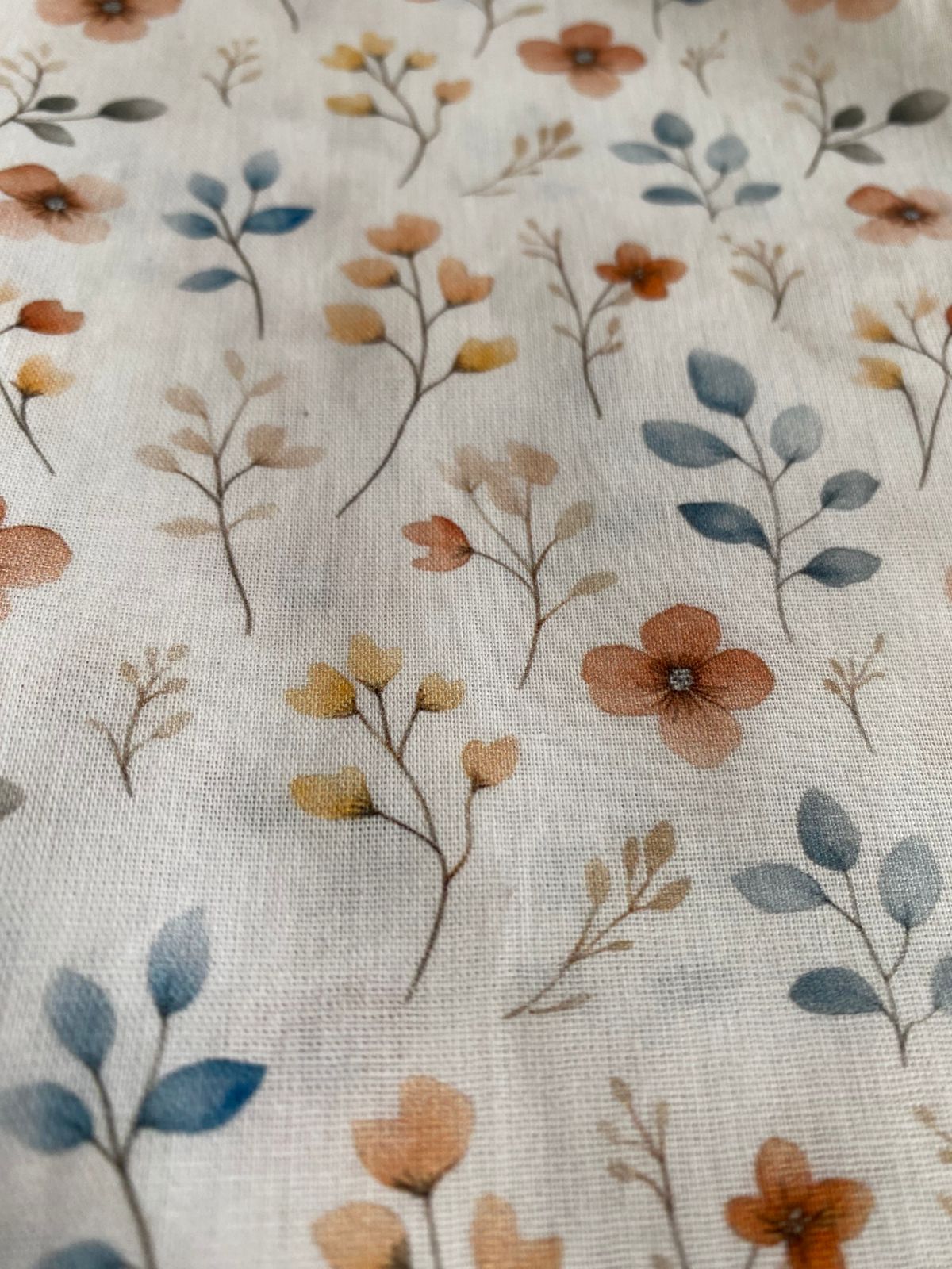 Tricoline 100% Algodón - EX010 Exclusiva Florecitas Country 2 (50 x 150)