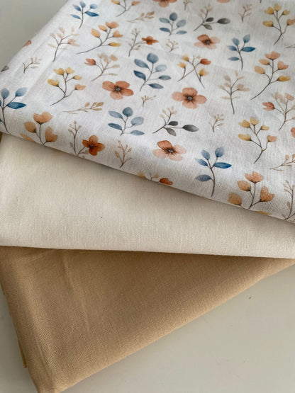 Tricoline 100% Algodón - EX010 Exclusiva Florecitas Country 2 (50 x 150)