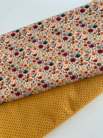Tricoline 100% Algodón - EX009 Exclusiva Florecitas Country 1 (50 x 150)