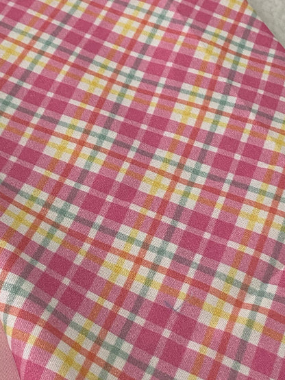 Tricoline 100% Algodón - TT118 Tinto Rosa Cuadrille Grande (50 x 150) (Copia)
