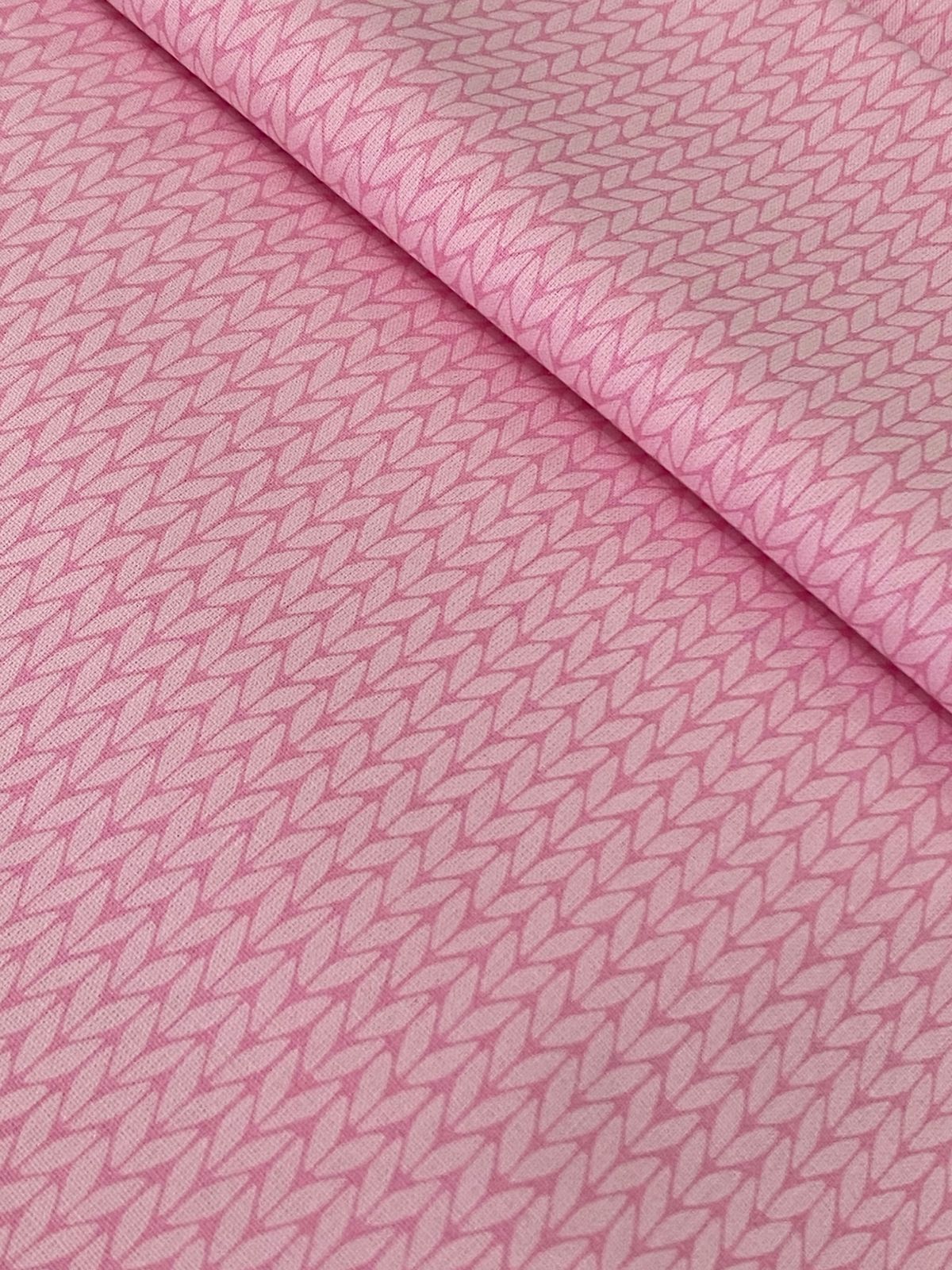 Tricoline 100% Algodón - TT116 Tinto Rosa Trenzas (50 x 150)