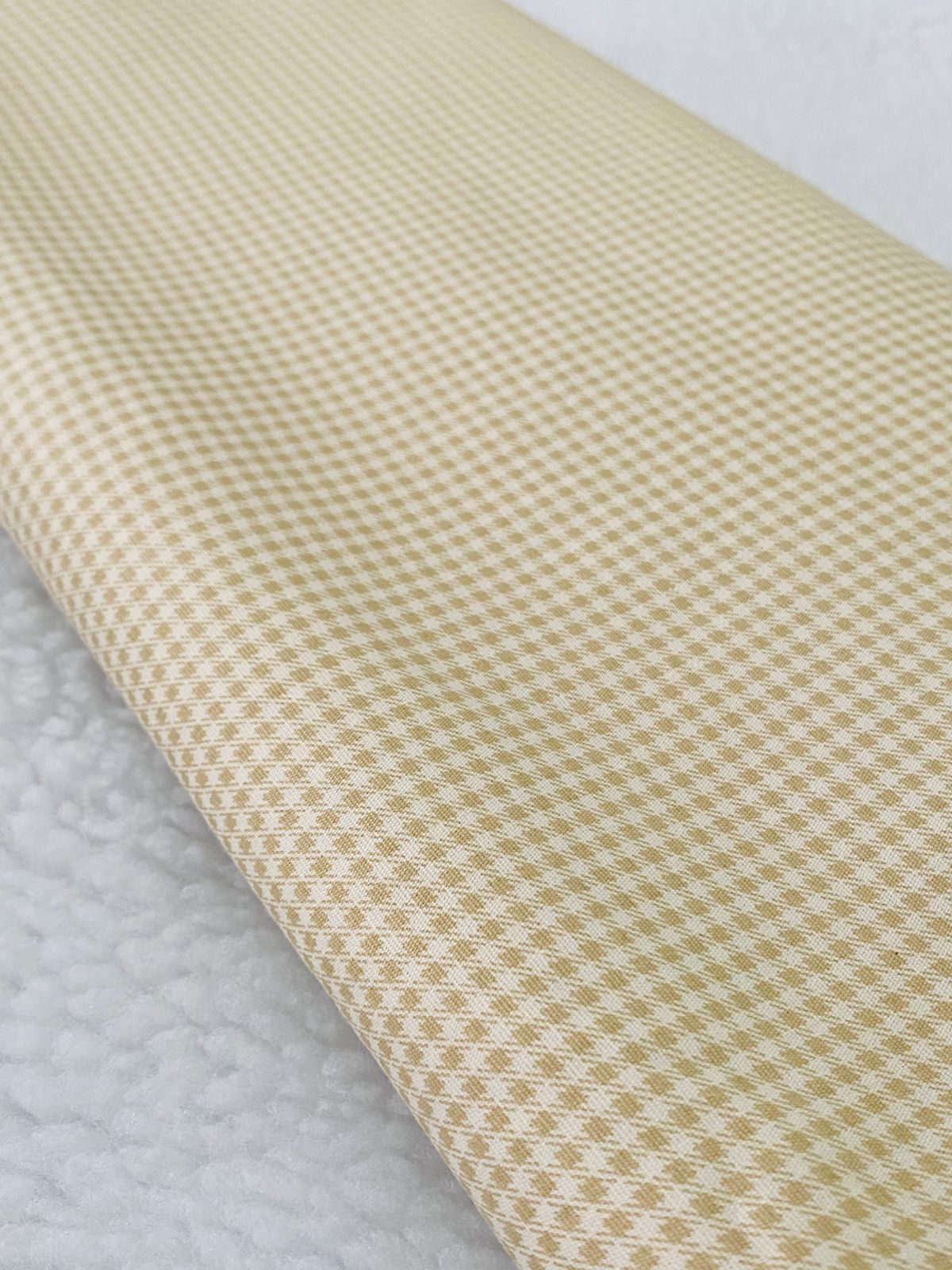 Tricoline 100% Algodón - TT078 Tinto Cuadrille Beige CLARO (50 x 150)