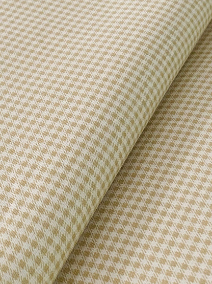 Tricoline 100% Algodón - TT078 Tinto Cuadrille Beige CLARO (50 x 150)