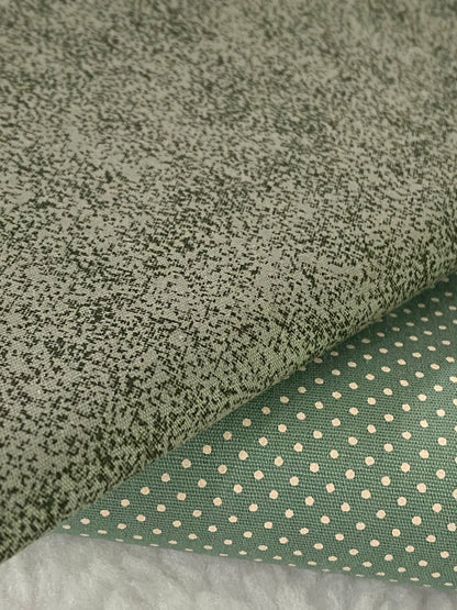 Tricoline 100% Algodón - TT119 Tinto puntitos Verde Viejo (50 x 150)