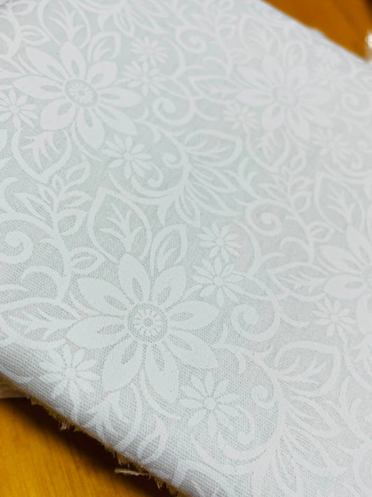 Tricoline 100% Algodón - TT007 Tinto Blanco con Blanco 1 (50 x 150)