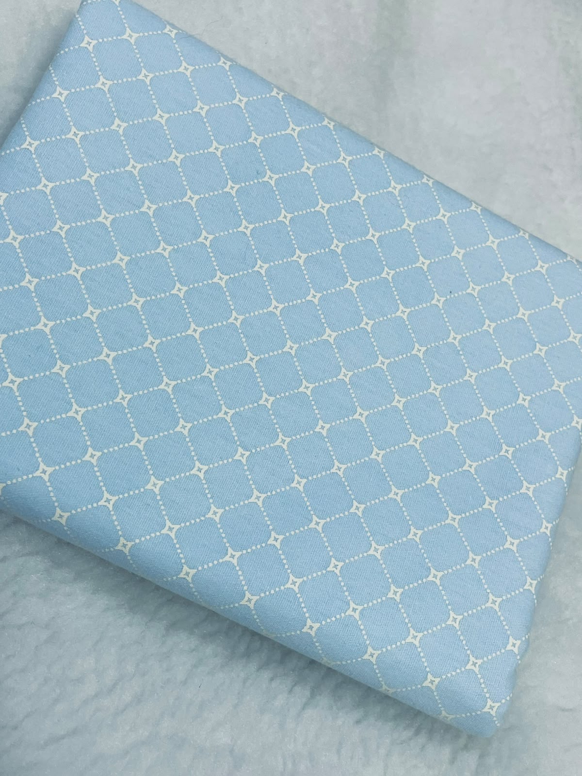 Tricoline 100% algodón - TT010 Tinto Compose Celeste (50 x 150)