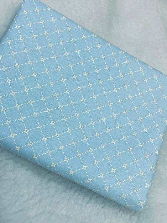 Tricoline 100% algodón - TT010 Tinto Compose Celeste (50 x 150)