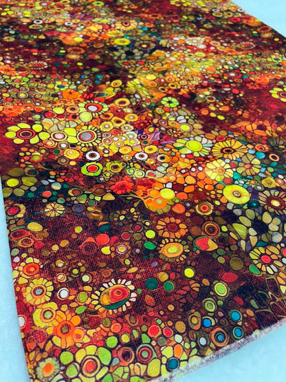 Tricoline 100% Algodón - EX084 Exclusiva DN Floral Cafe (50 x 150)