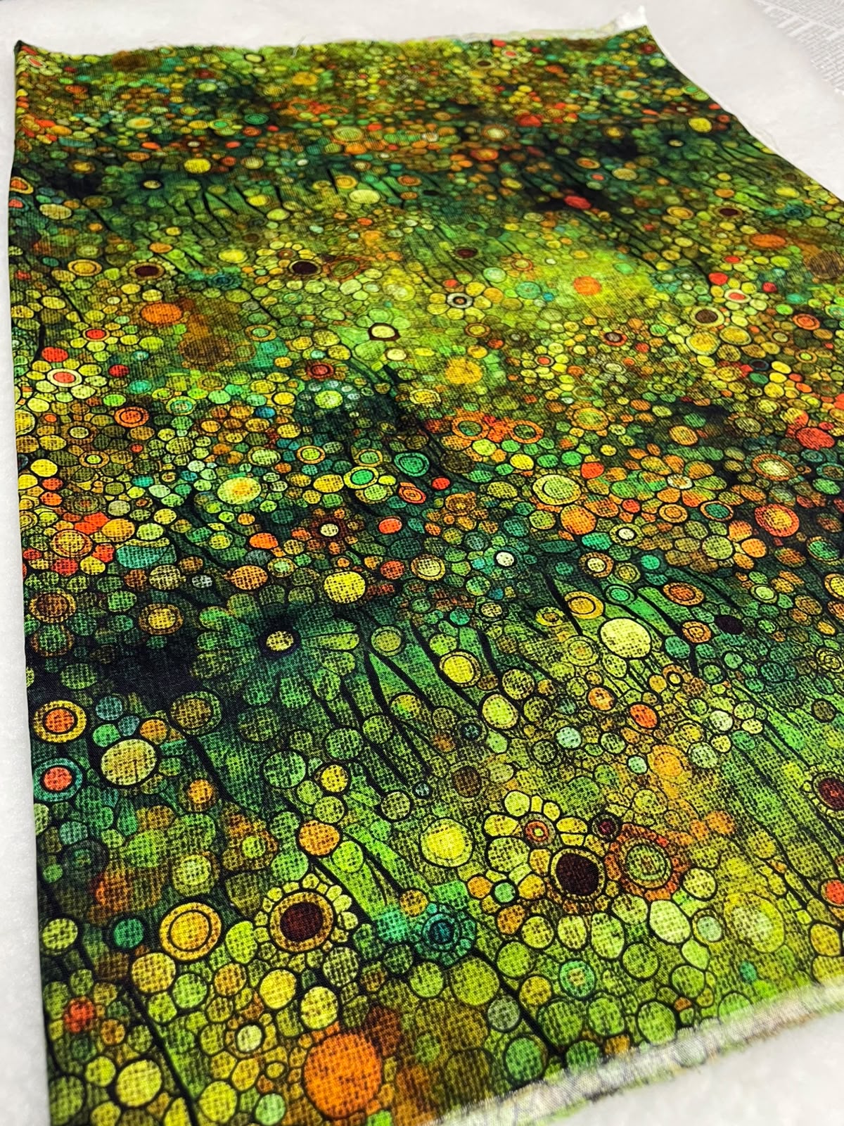 Tricoline 100% Algodón - EX083 Exclusiva DN Floral Verde (50 x 150)